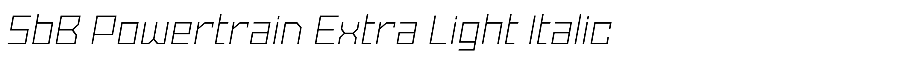 SbB Powertrain Extra Light Italic